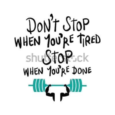 Poster Een inspirerende slogan op een witte achtergrond.