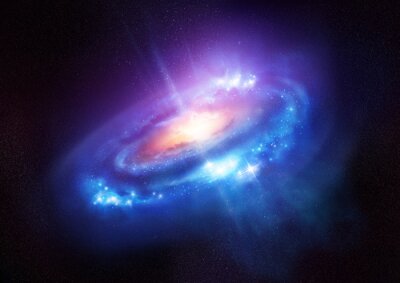 Een kosmos die stralende sterrenstelsels verbergt