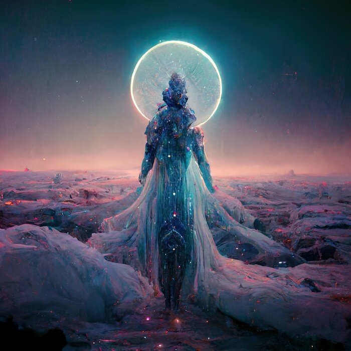 Poster Een magisch personage uit de fantasiewereld