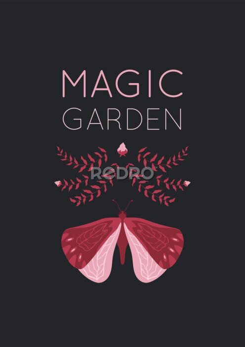 Poster Een magische boho-tuin