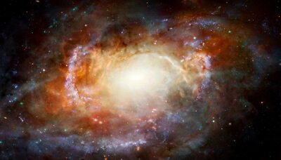 Een magische kosmos met een kleurrijk sterrenstelsel