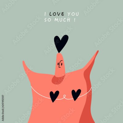 Poster Een meisje vol liefde