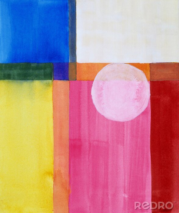 Poster een minimalistische abstracte aquarel