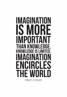 Poster Een populaire quote van Albert Einstein