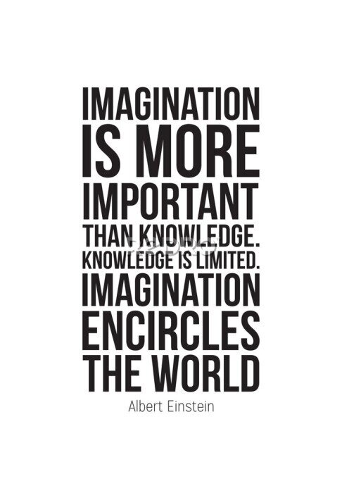 Poster Een populaire quote van Albert Einstein