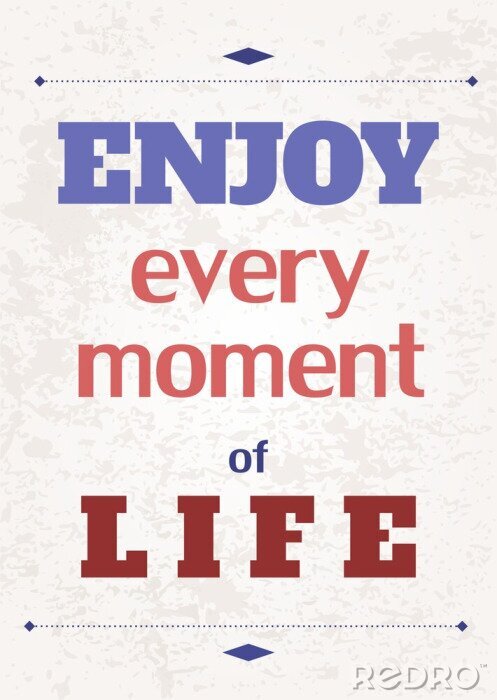 Poster Een quote over genieten van het leven