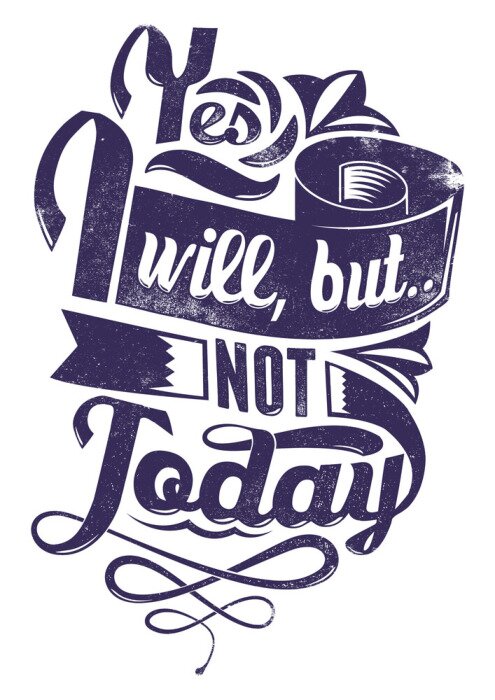 Poster Een quote over luiheid