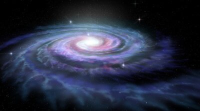 Een spiraalstelsel in de Melkweg