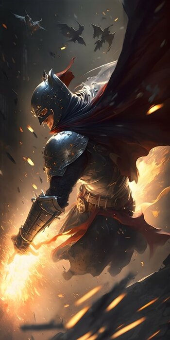 Poster Een superheld in actie