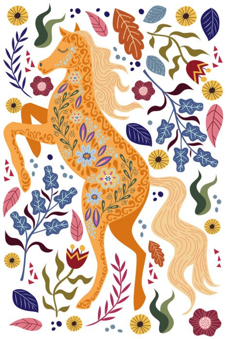 Poster Een volkspaard