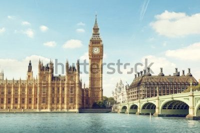 Poster Een zonnige dag in Londen