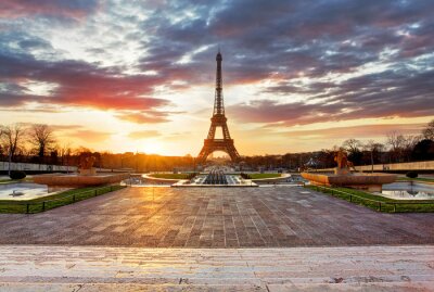 Eiffeltoren en zonsopgang