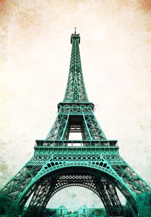 Poster Eiffeltoren in het groen