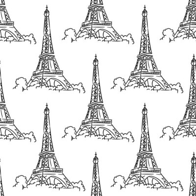 Eiffeltoren naadloze achtergrond patroon