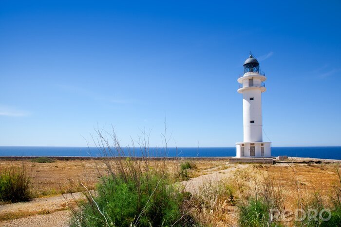Poster Eiland Formentera met vuurtoren