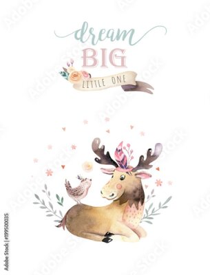 Poster Elan in een boho-tekening