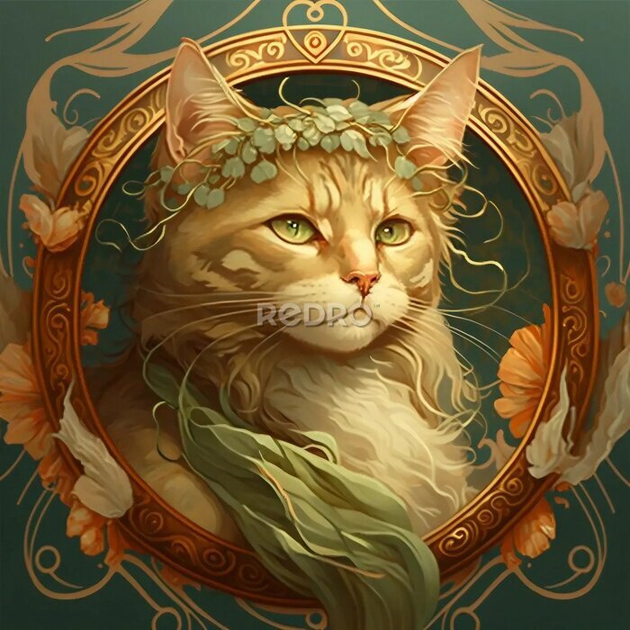 Poster Elegant portret van een kat