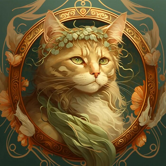 Poster Elegant portret van een kat