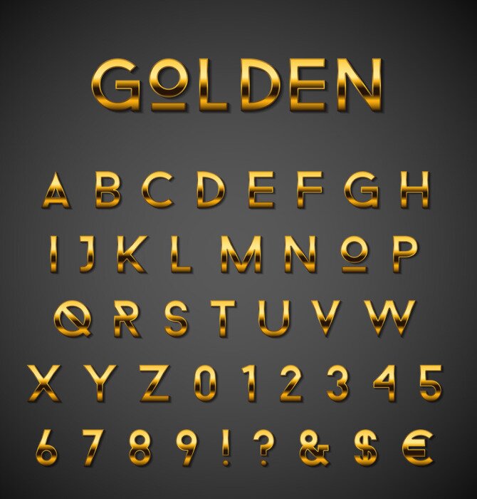 Poster Elegante reeks brieven