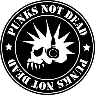 Poster embleem punk niet dood vectorillustratie.