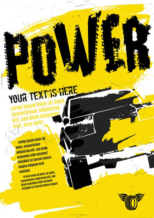 Poster Energieke off-road auto