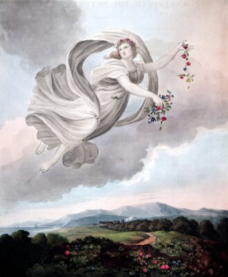 Poster Engel in de wolken