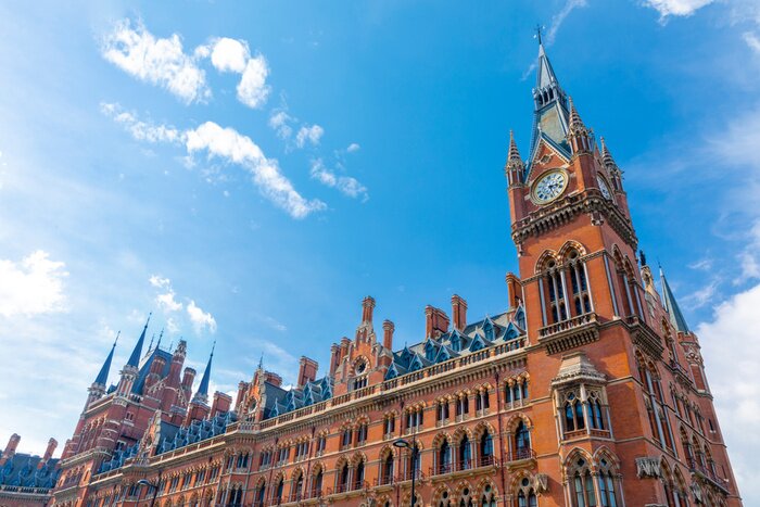 Poster Exterior of King's Cross St. Pancras International Railways Station, London