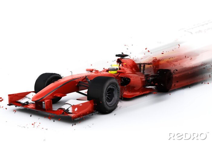 Poster F1 generieke raceauto met speciaal effect