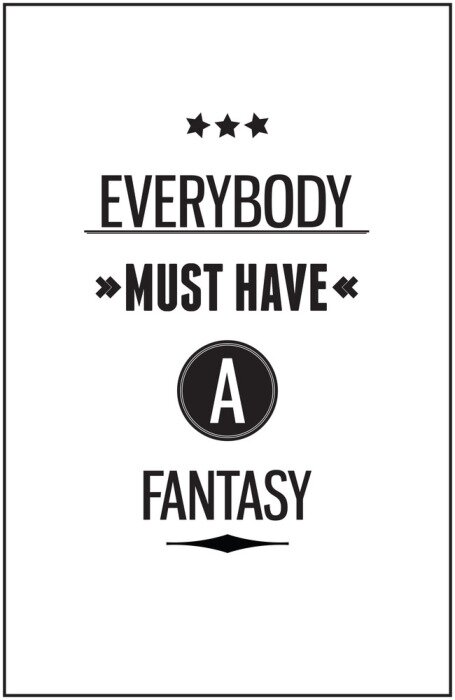 Poster Fantasie typografische inspiratie