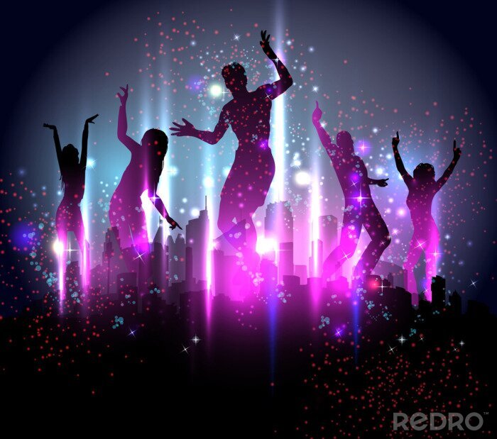 Poster Feest op de club