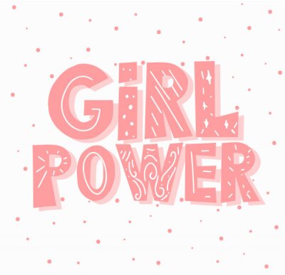 Poster Feministische inscriptie over de macht van vrouwen