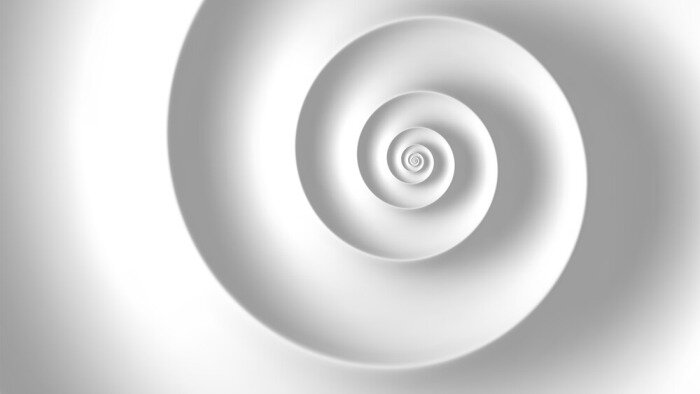 Poster Fibonacci spiral white abstract background