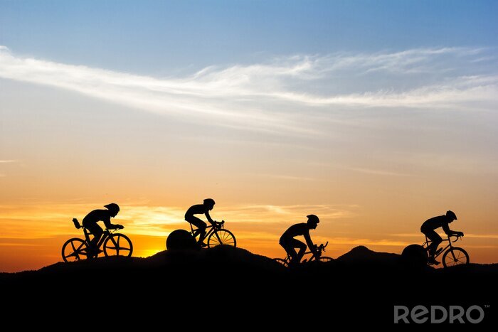 Poster Fietsen in de bergen