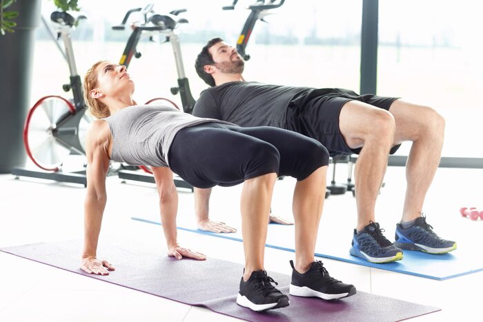 Poster Fitness in de sportschool