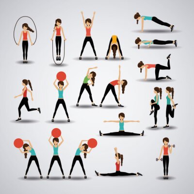 Poster Fitness ontwerp, vector illustratie.