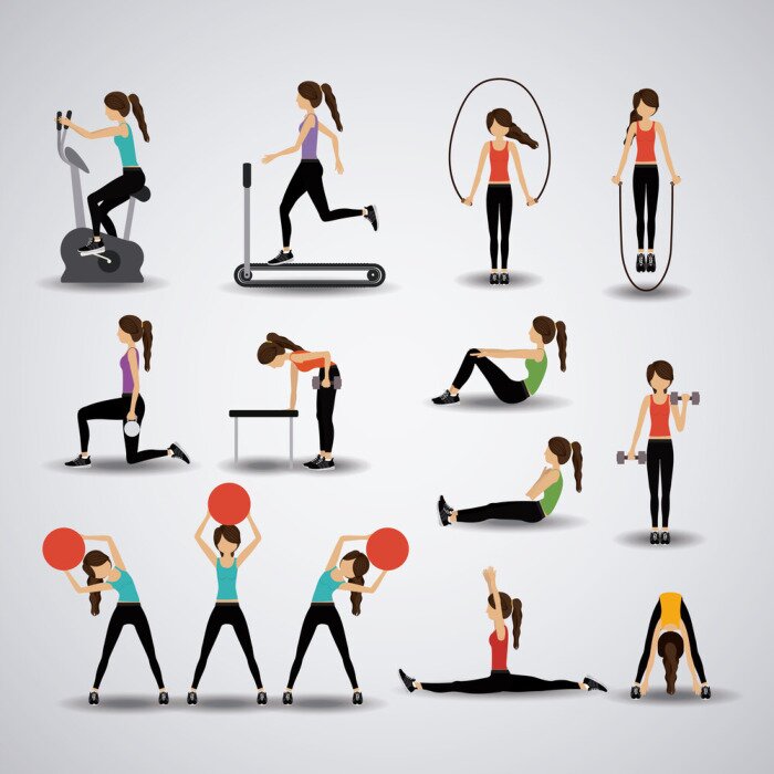 Poster Fitness ontwerp, vector illustratie.