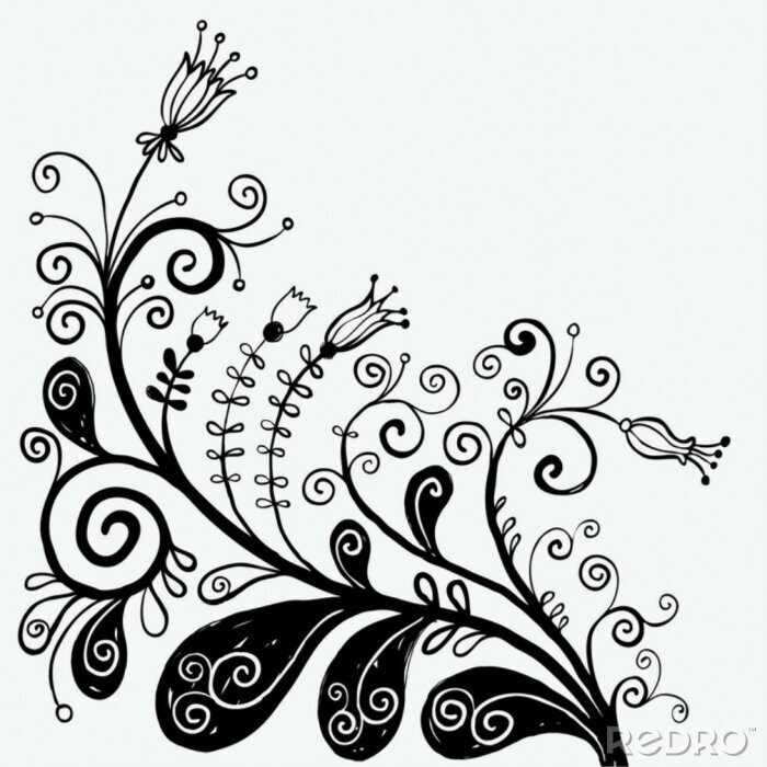 Poster florale achtergrond