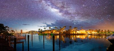 Poster Florida panorama en sterrenhemel