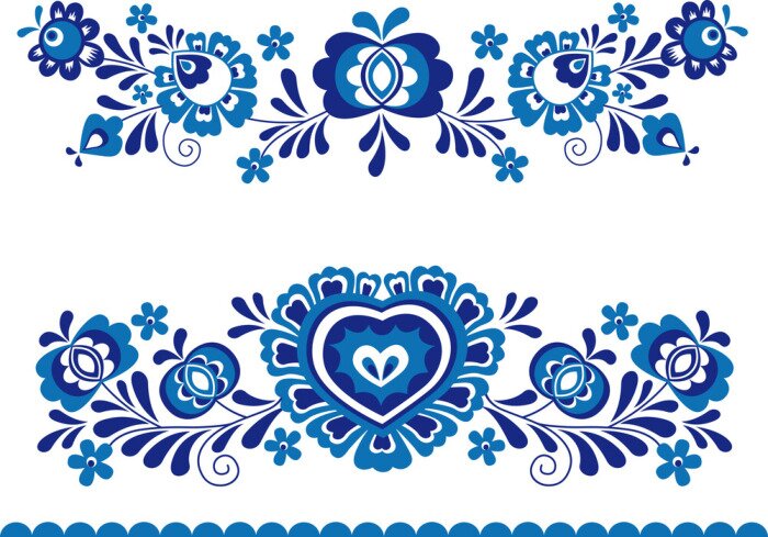 Poster Folk ornaments