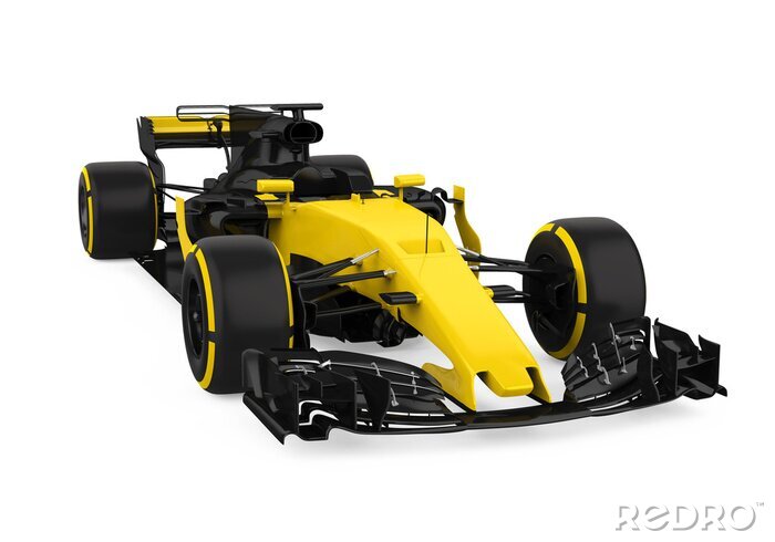 Poster Formule 1 raceauto geïsoleerd