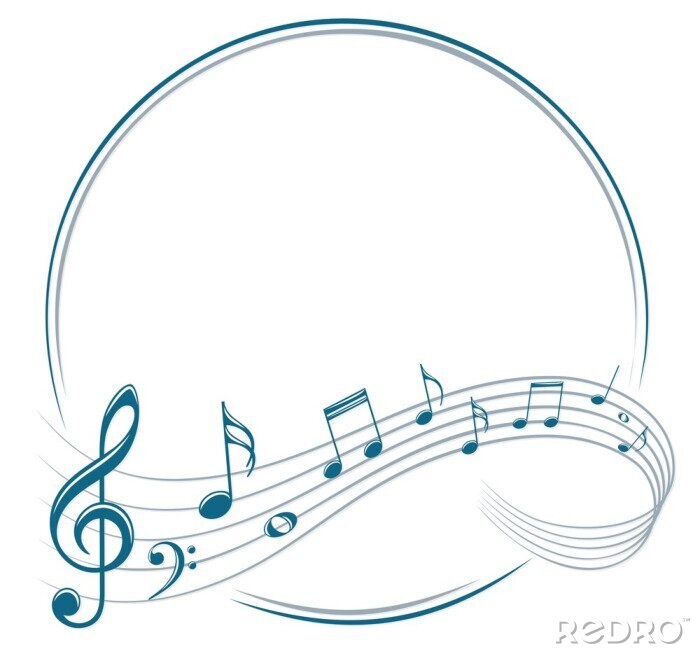 Poster Frame met muziek notities.