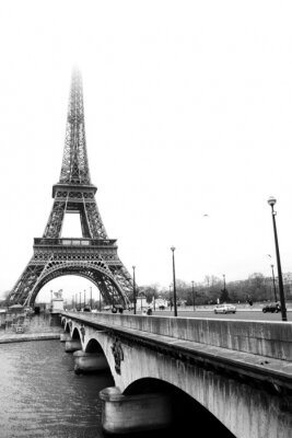 Poster Franse brug en de Eiffeltoren