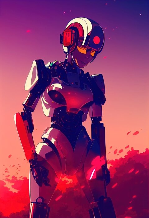 Poster Futuristische 3D-robot