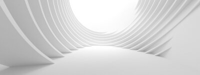 Fotobehang Futuristische 3d witte architectuur