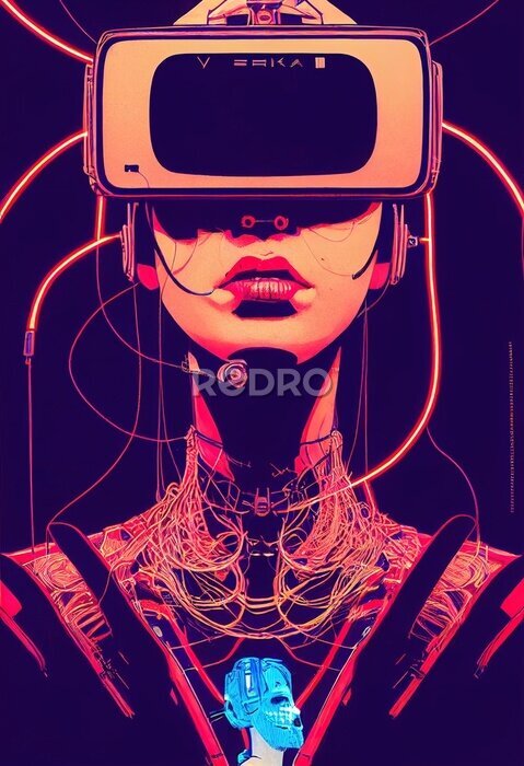 Poster Futuristische cyberpunk