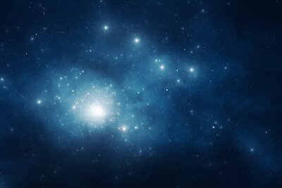 Galaxy op een blauwe achtergrond