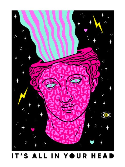 Poster Gedachten in het hoofd