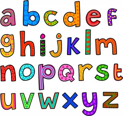 Poster Gekke letters van het alfabet