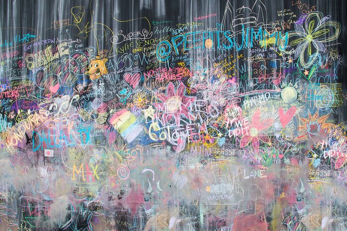 Poster Gekleurd graffiti bord