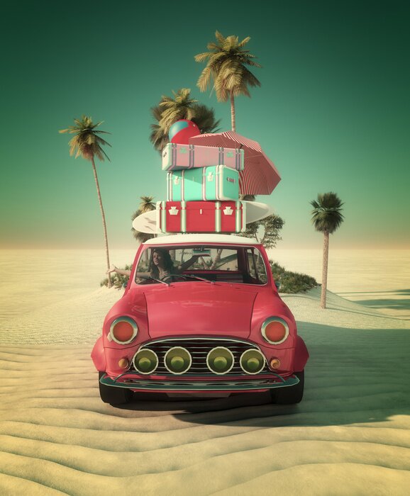 Poster gelukkige vrouw